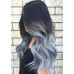 Ombré Natural Black to sterling silver  #1B/SG Halo Hair Extension