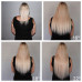 Ombré Dark Brown to Platinum Blonde #2/60 Halo Hair Extension