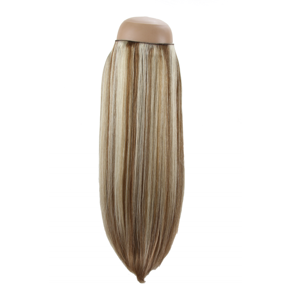 Platnium Blonde With Light Brown Lowlights P60 8 Halo Hair Extension