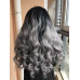 Ombré Natural Black to sterling silver  #1B/SG Halo Hair Extension